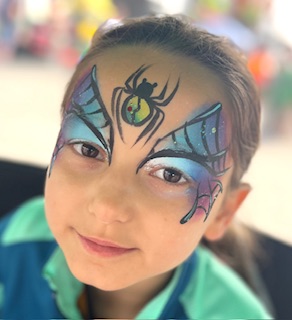 Girl with face painting in Telford